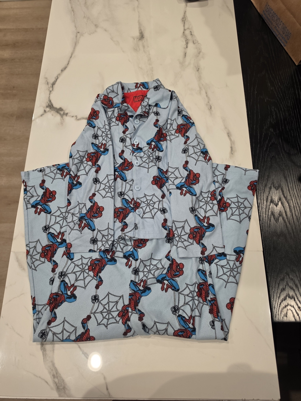 Light Blue Spider-Man Kids Pajama Set - Marvel